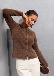 Flauschige Strickjacke mit Wabenstruktur thumbnail 7