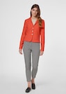 Trendy short-cut blazer in jersey with structured sections thumbnail 2