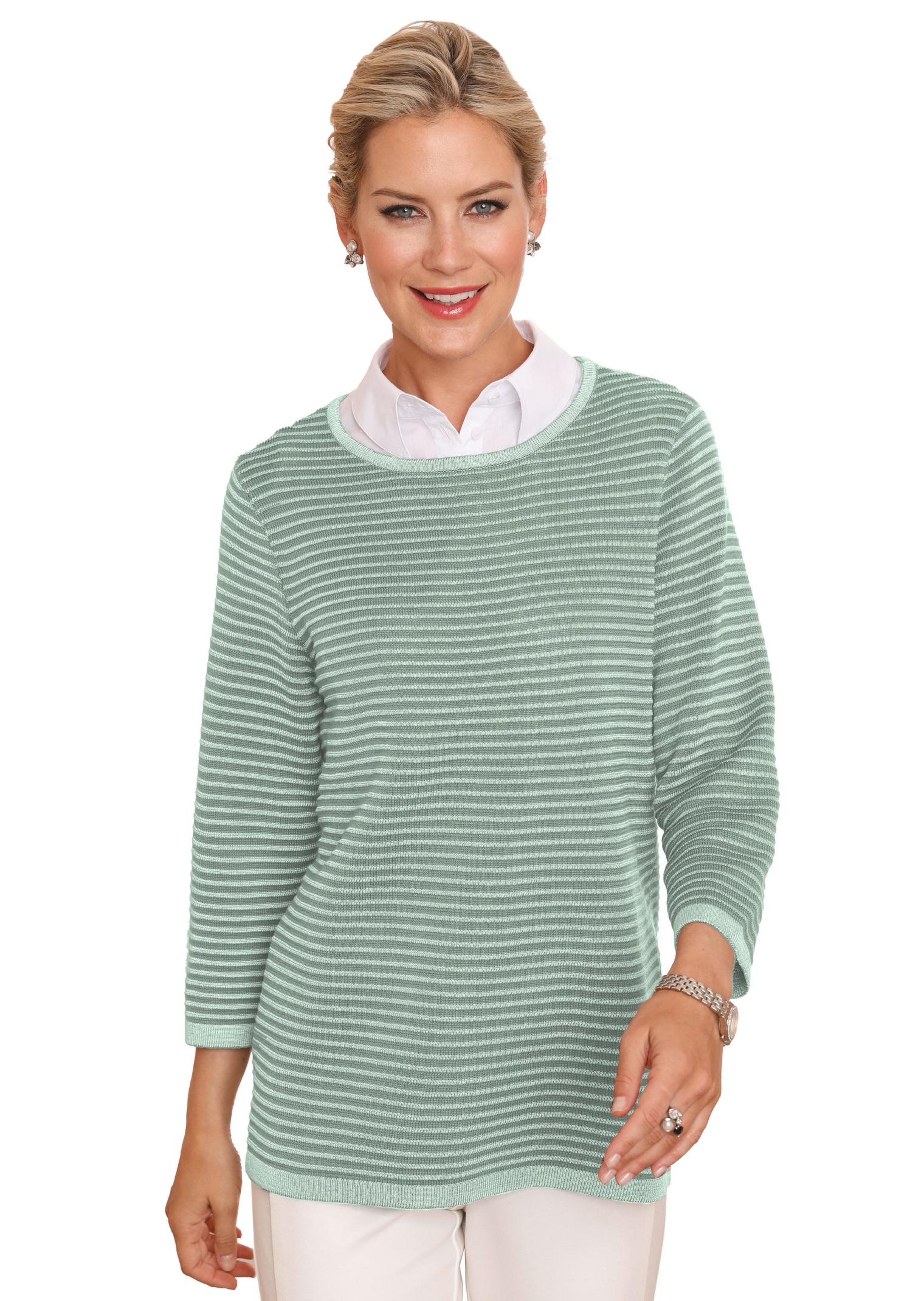 Edler Pullover aus hochwertigem Querrippenstrick