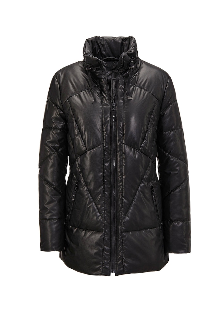 Steppjacke in Lederoptik