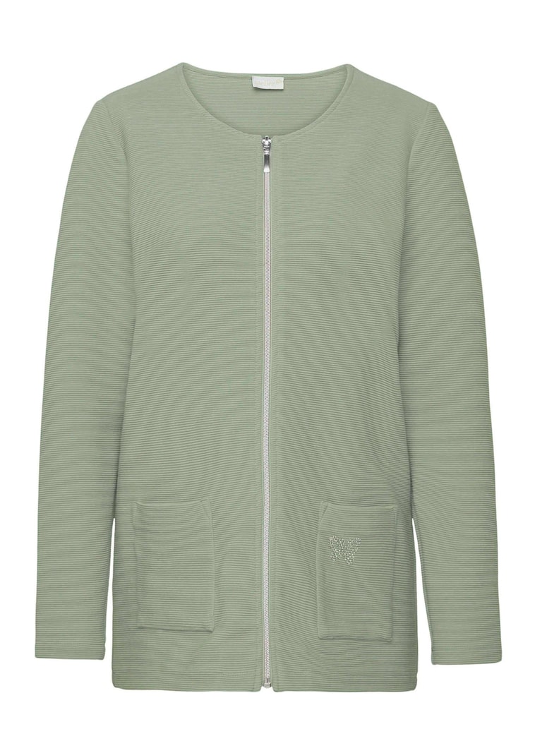 Comfortabel shirtjasje met ritssluiting