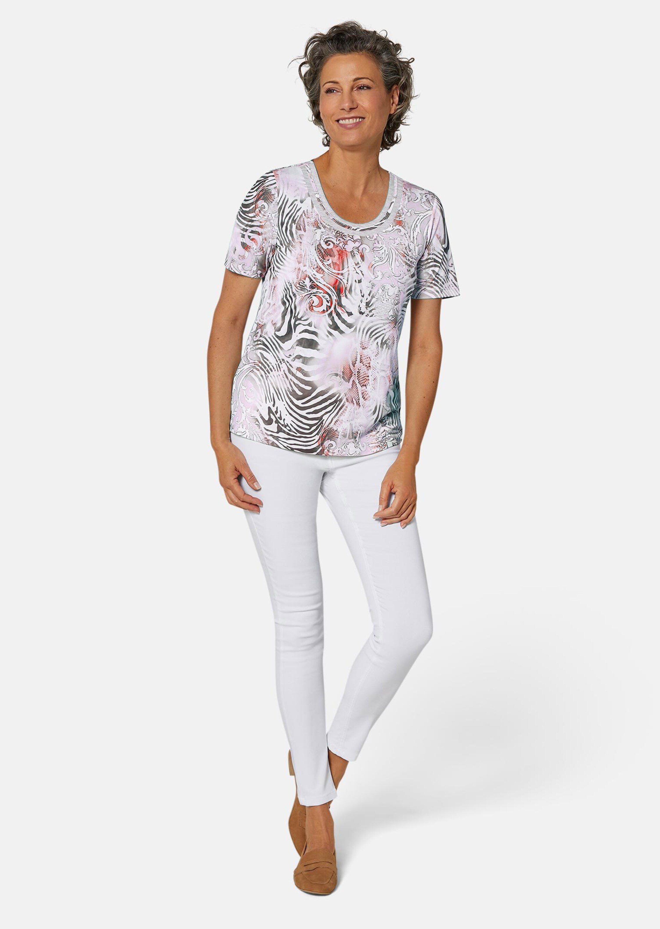 T-shirt imprimé - rosé / anthracite - Gr. 54 de Goldner Fashion