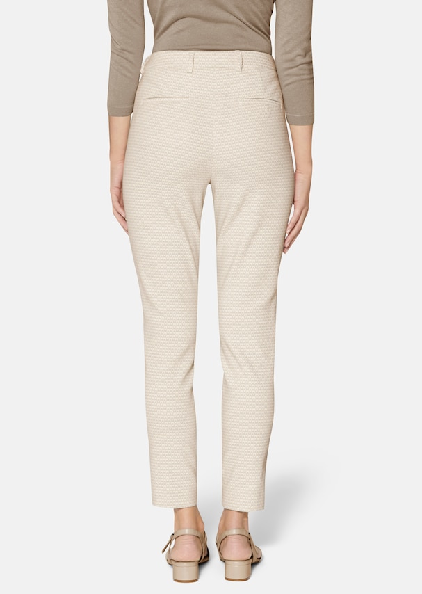 Stretch trousers with jacquard pattern 2