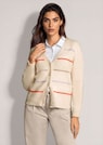 Grobstrick-Cardigan mit farbenfrohen Streifen thumbnail 1