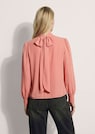 Chiffon blouse met een opstaande kraag en een strikceintuurtje thumbnail 4