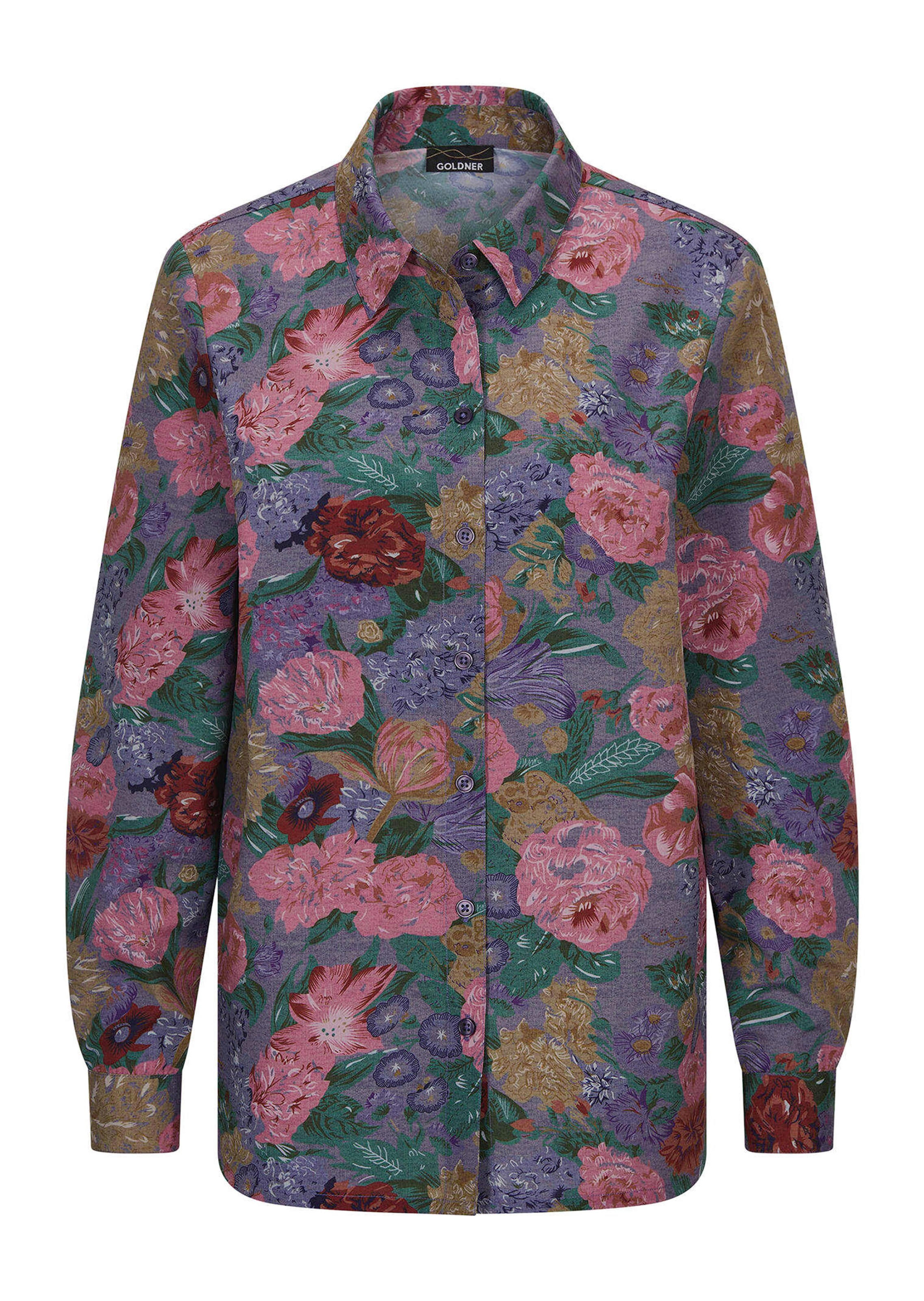 Hemdbluse mit Blumenmuster