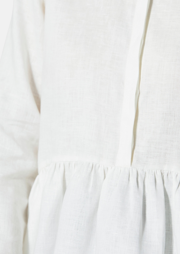 Linen blouse with frills 4