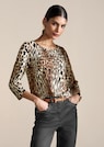 Shirt mit Leo-Print und 3/4-Arm thumbnail 1