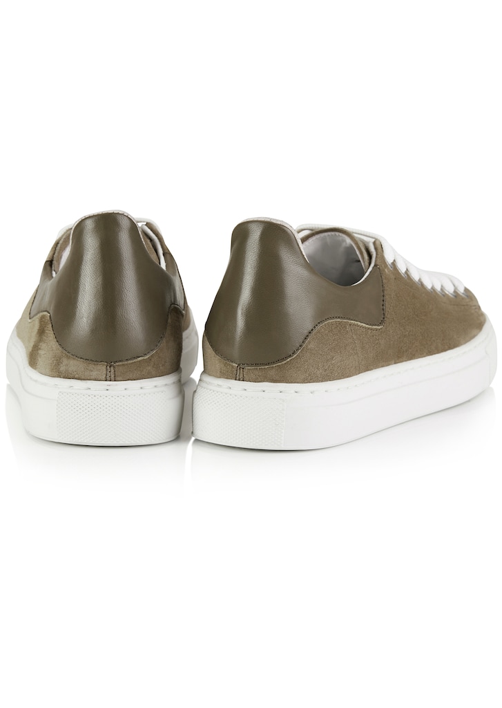 Lace-up shoes in suede and smooth leather 1