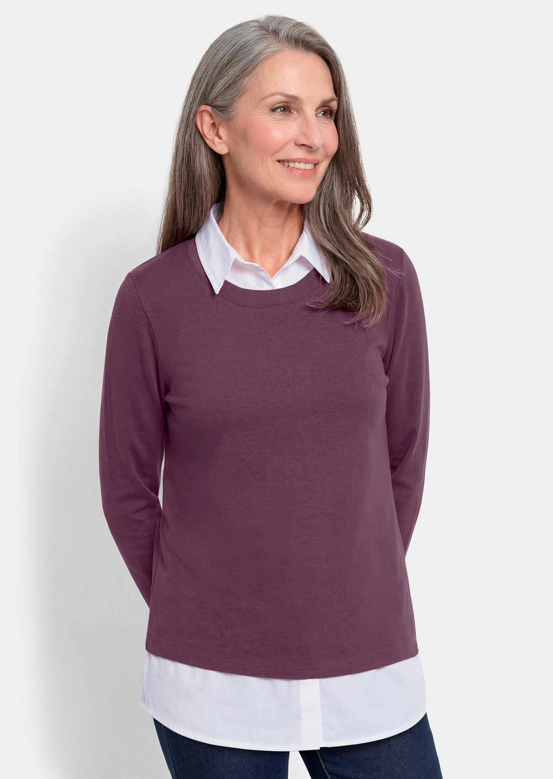 Sweatshirt in 2-in-1-look