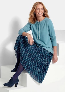 Sweatshirt mit Zierkordel am U-Boot-Ausschnitt thumbnail 4