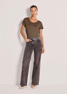 Wide-Leg-Jeans mit Glitzerprint thumbnail 2