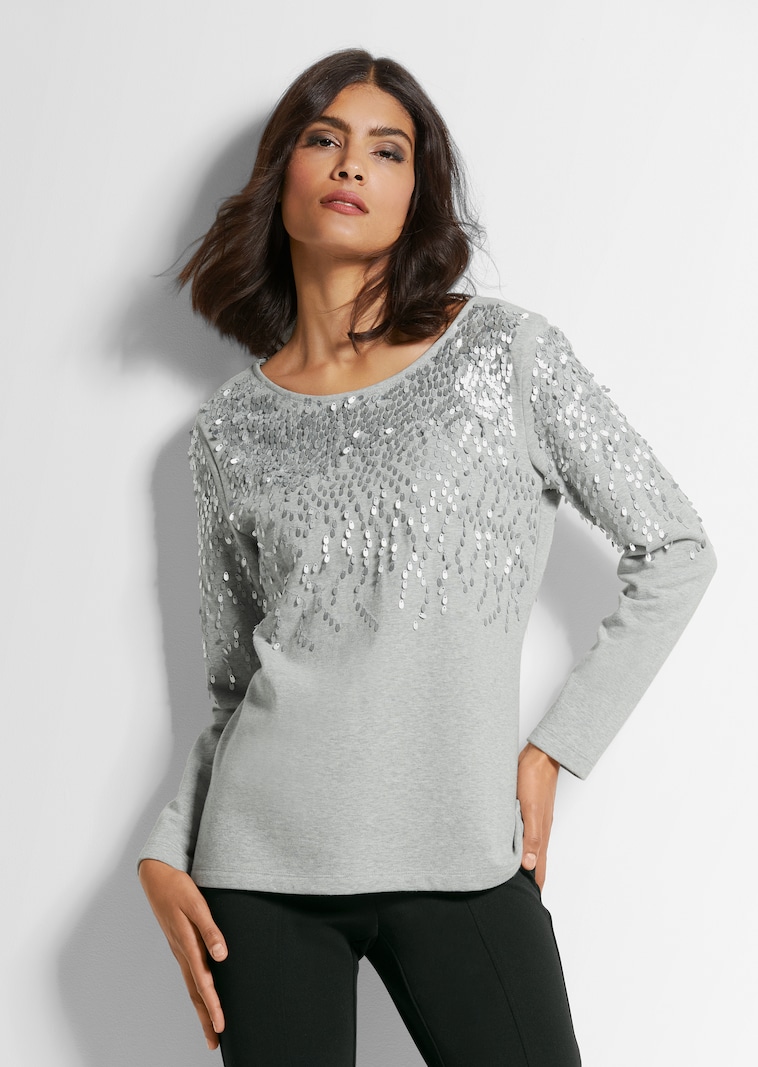Sweatshirt mit Glanz-Effekt