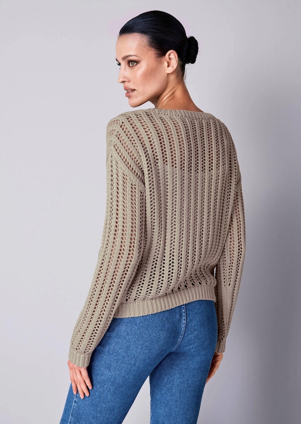 Pullover mit Lochstrickmuster 2