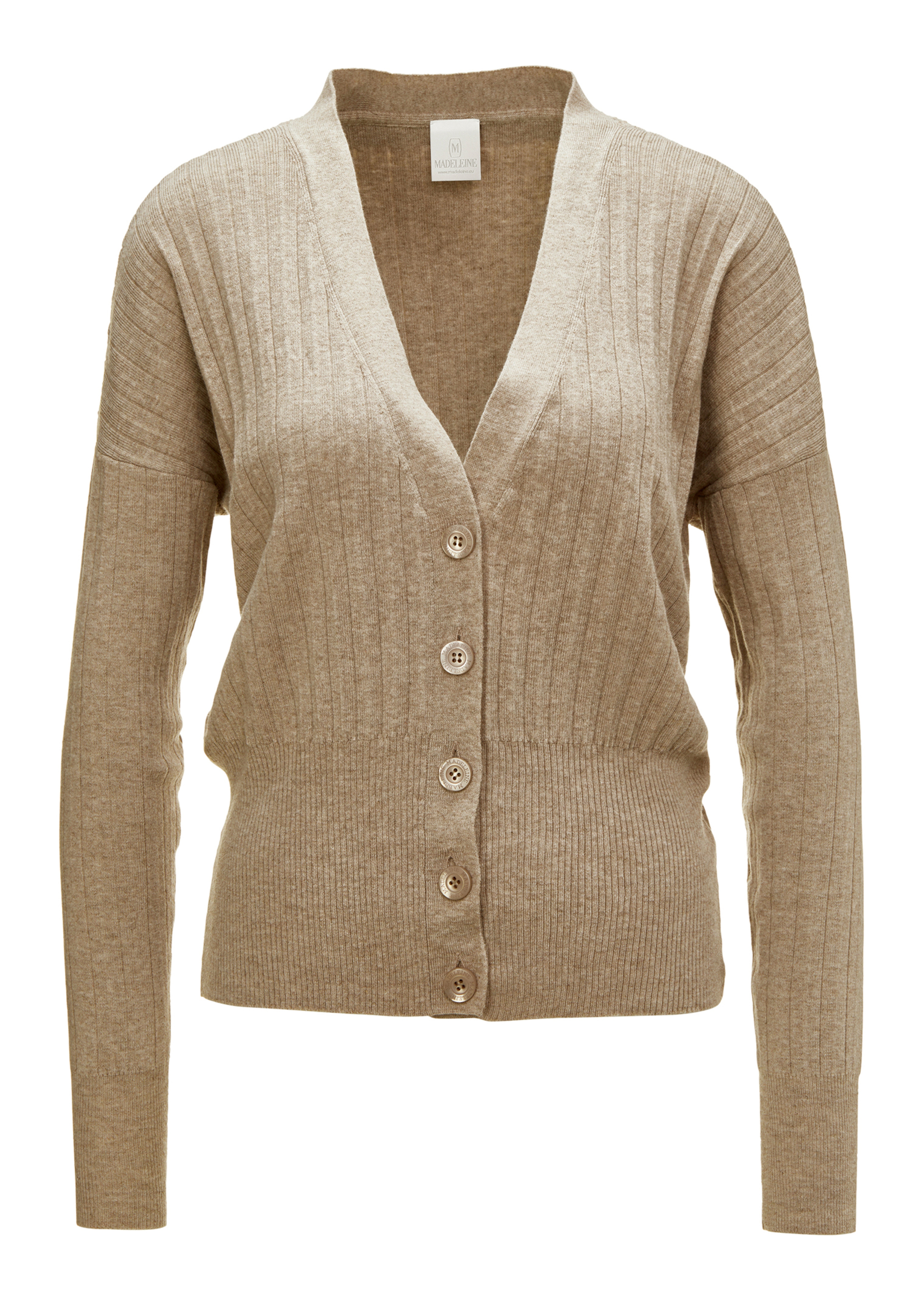 Short cardigan with V-neck