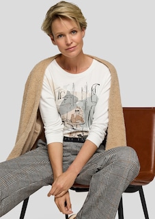 Jersey-Shirt mit Frontmotiv und Glitzerdetails thumbnail 3