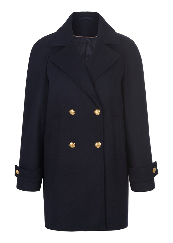 Pea coat made of top-quality wool