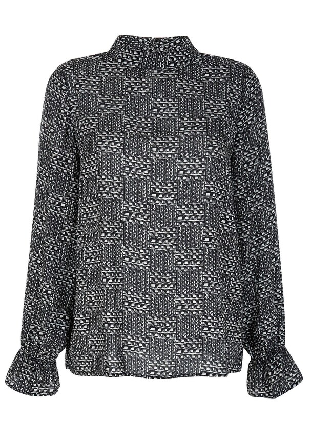 Bluse mit Rüschen am Kragen 1