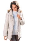 Longjacke mit Kapuze und Fellimitat thumbnail 1