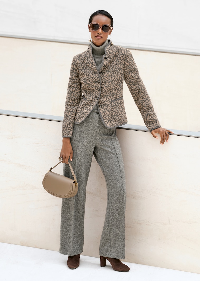 Kurzer Blazer mit Wolle