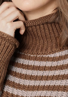 Softer Schurwoll-Pullover mit stylischen Streifen thumbnail 5