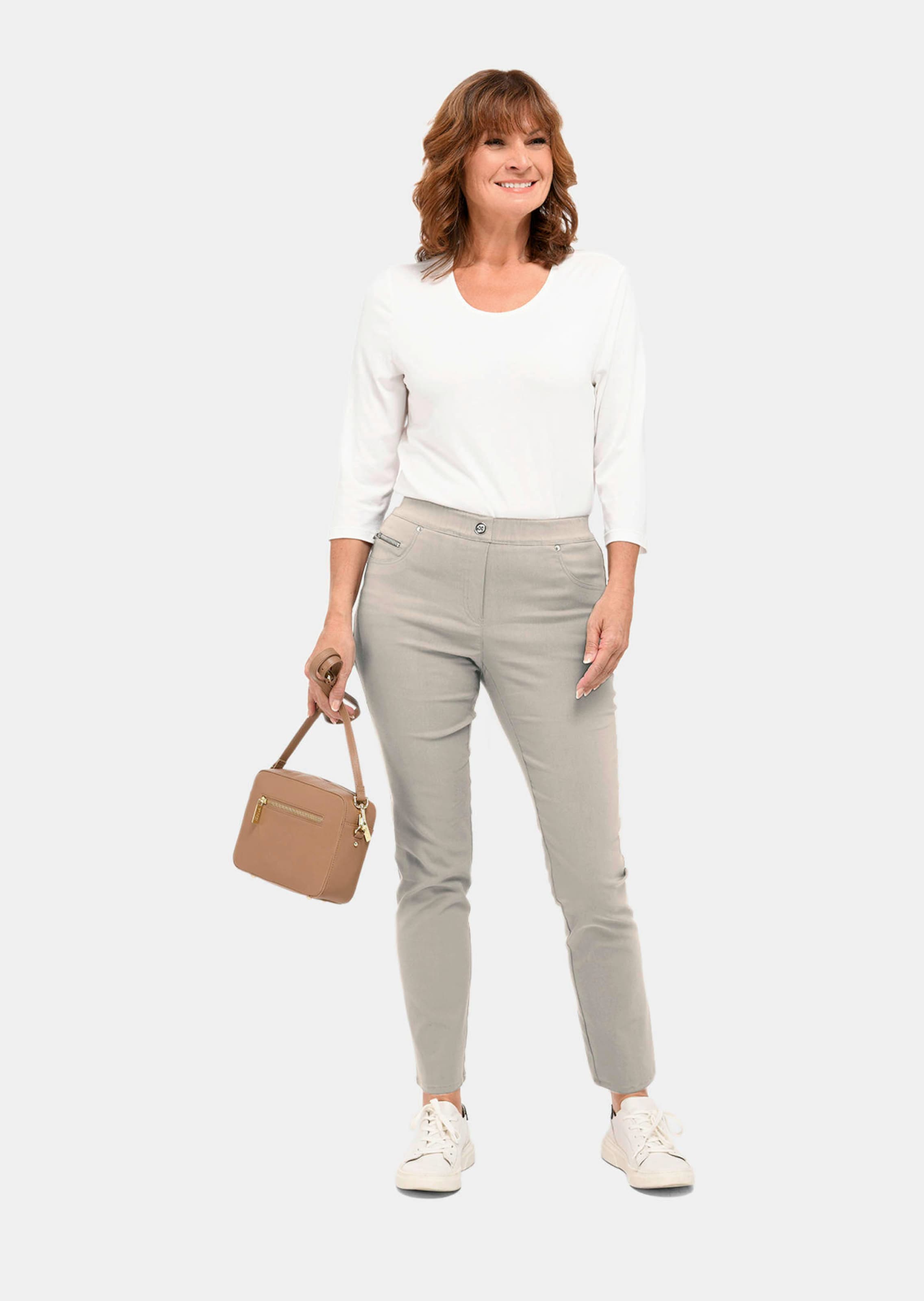 Pantalon super stretch LOUISA - gris pierre - Gr. 25 de Goldner Fashion