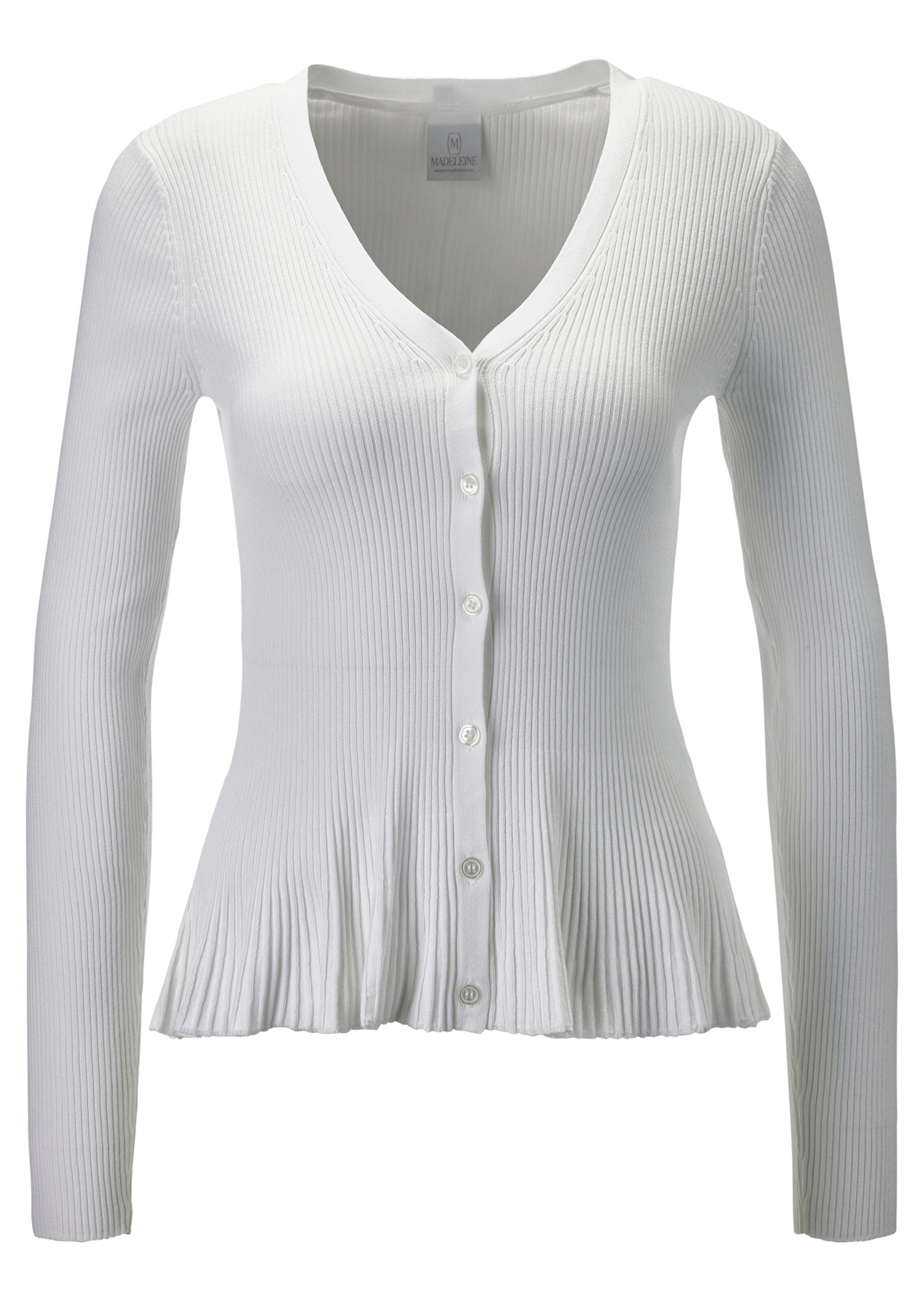 Ribbed cardigan with long sleeves