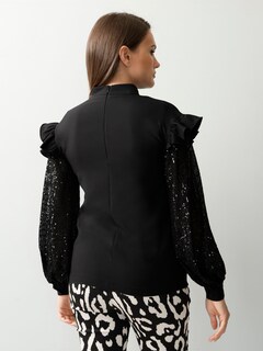 Bluse in angesagtem Materialmix thumbnail 3