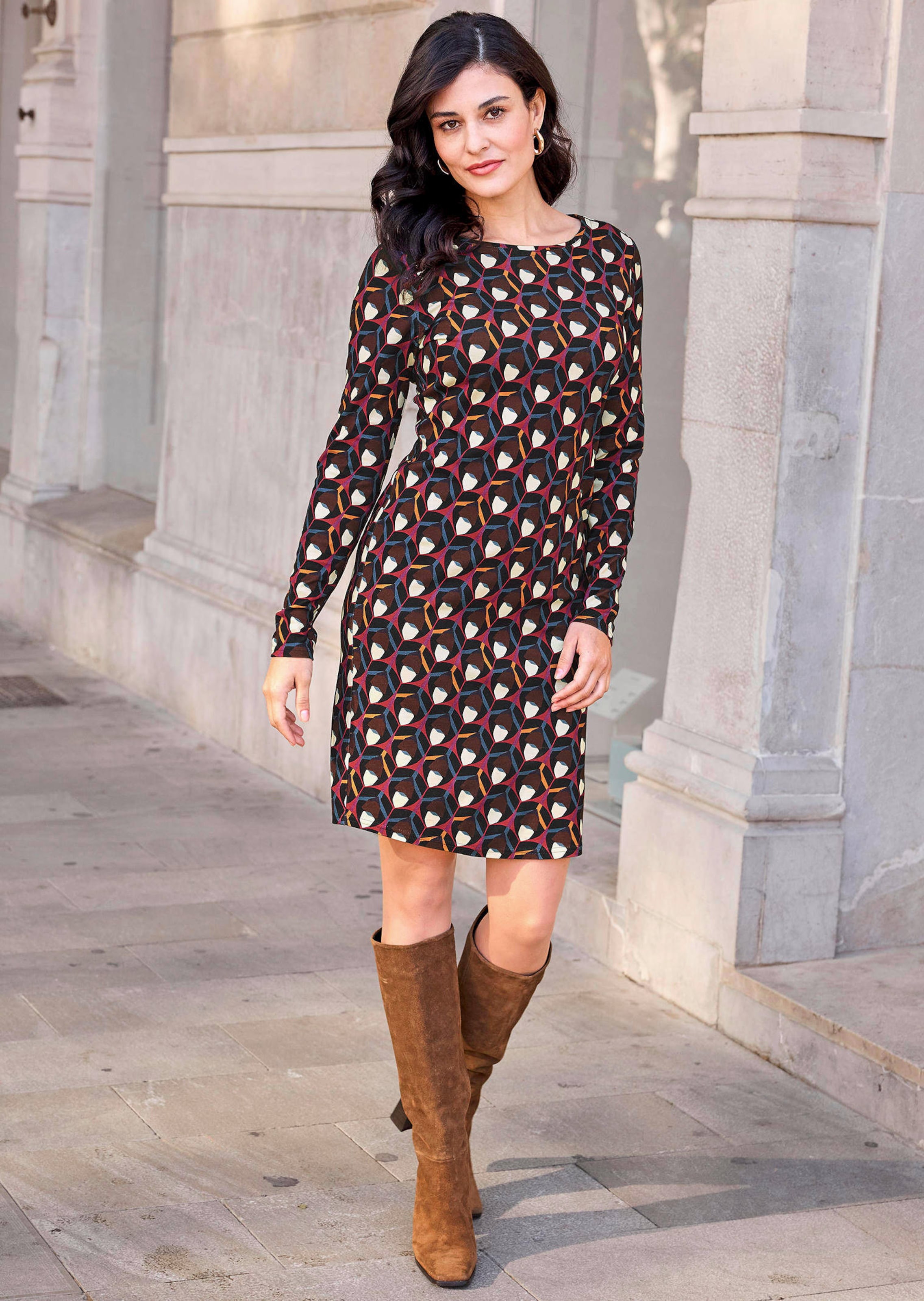 Dress Strickkleid Overknees Knee High Strickkleid Mit Overknee