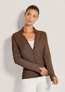 Schlanker Strickblazer mit langen Ärmeln thumbnail 1