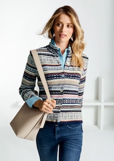 Norweger-Strickjacke in kunstvoller Jacquard-Strickart thumbnail 1