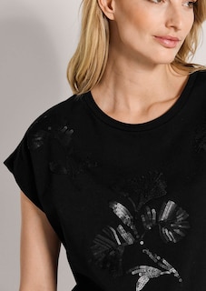 Shirt mit floralem Pailletten-Motiv thumbnail 5