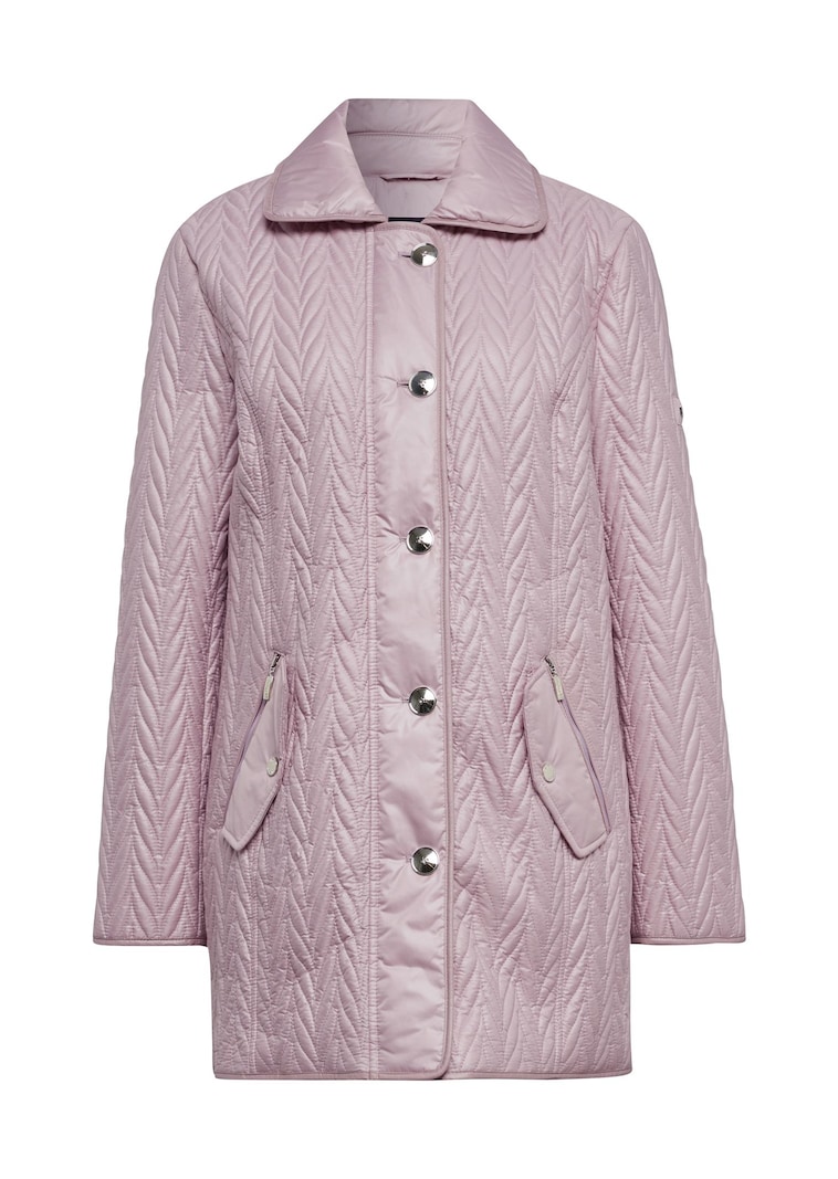 Veste longue avec piqûres fantaisie