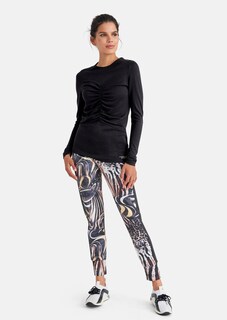 Long-sleeved shirt with stand-up collar and gathering thumbnail 2