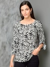 Druckbluse mit grafischem Dessin thumbnail 5