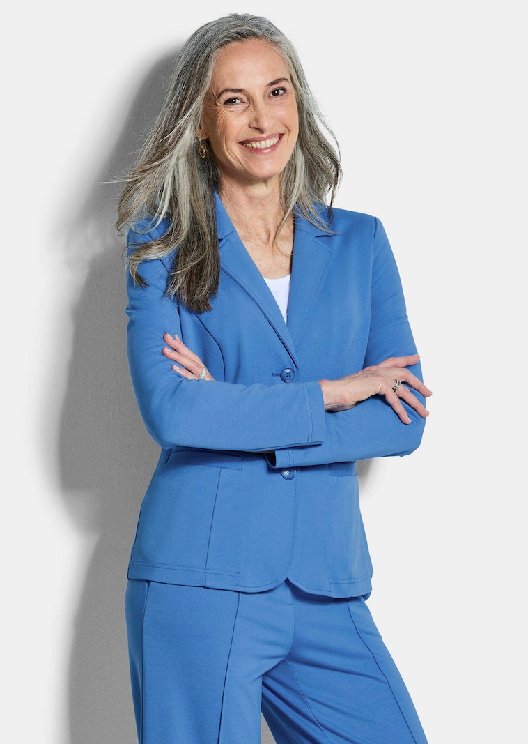 Jersey-Blazer mit Reverskragen