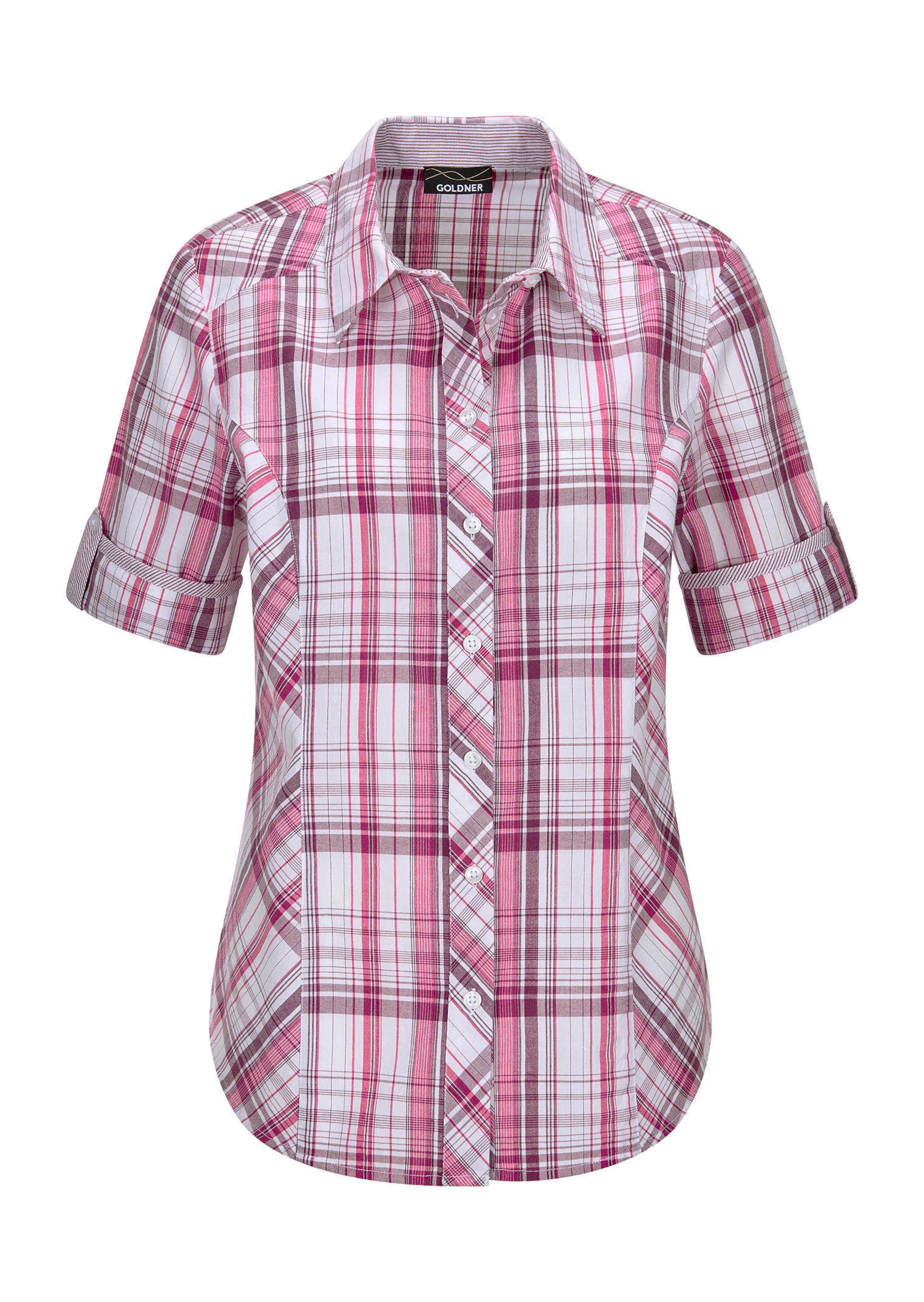 Karo-Bluse aus reiner Baumwolle