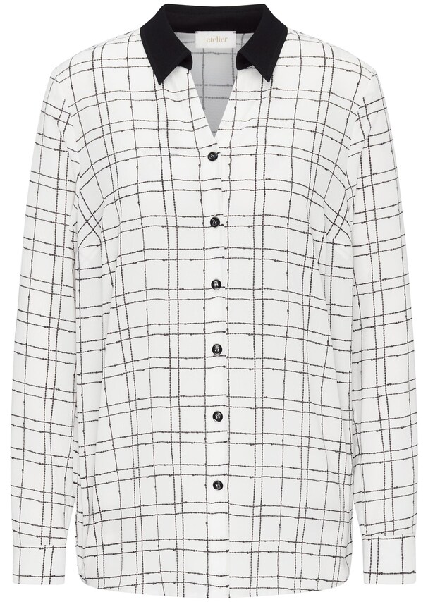 Hoogwaardig geruite blouse met klassieke overhemdkraag 5