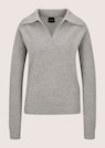 Schimmernder Pullover mit Polo-Kragen thumbnail 6