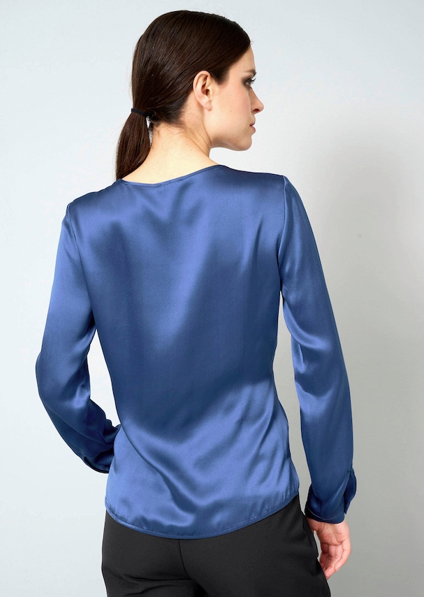 Seidenbluse mit Volants 2