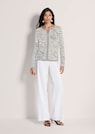 Blazer en maille à imprimé jacquard et zip thumbnail 2