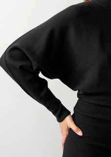 Strickkleid mit weiten Fledermausärmeln thumbnail 7