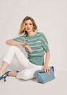 Ringelpullover mit Halbarm und breitem Bund thumbnail 4