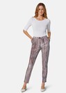 Cropped cigarette trousers with striped print thumbnail 2