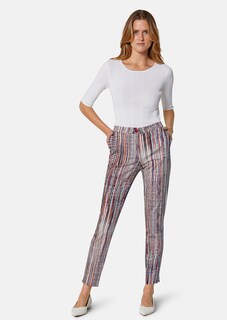 Cropped cigarette trousers with striped print thumbnail 2