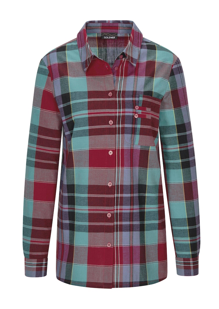 Ruudullinen paitapusero 100 % puuvillaa