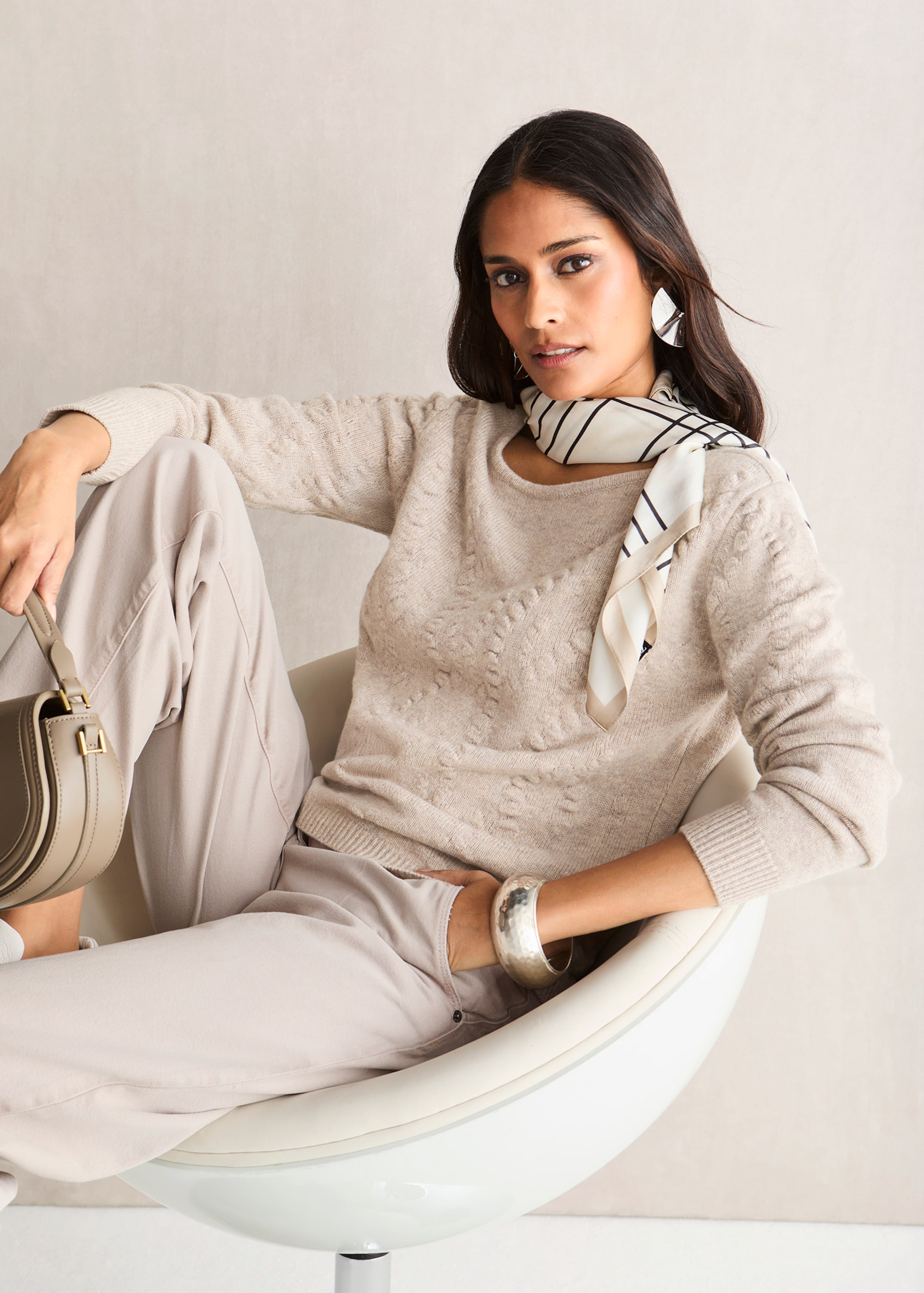 Pullover mit Kaschmir und Strukturstrick