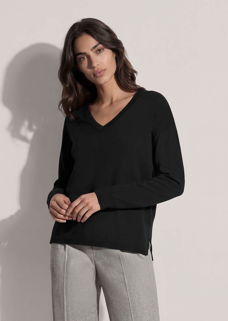 Pull en V en bon cachemire