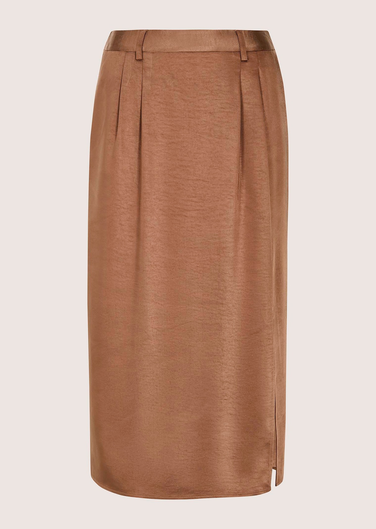 Fliessender Satinrock in modischer Länge