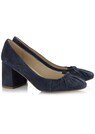 Suede pumps with block heel thumbnail 1